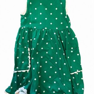 Mini Boden Green Polka Dot Dress